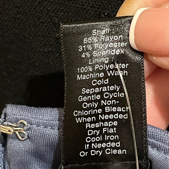 Ann Taylor Elegant Blue Sleeveless Sheath Dress, size 12 - Picture 8 of 8